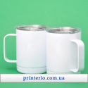 Термо-кружка для сублимации Sublime YETI HANDLE Thermal Mug с лого белая 390 мл Фото 4